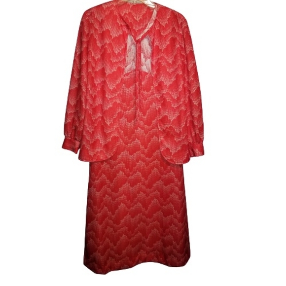 GEORGIA GRIFFIN Vintage Coral Jacket & Maxi Dress Set - Picture 1 of 4